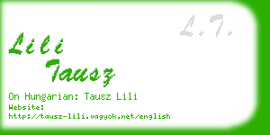 lili tausz business card